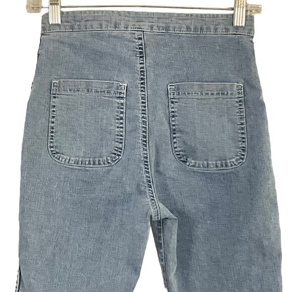 American Apparel Denim The Easy Jean Light Blue Wash Stretch High Waist sz Small - Picture 4 of 10